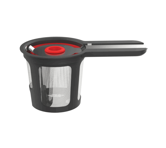 Instant solo reusable coffee pod with handle